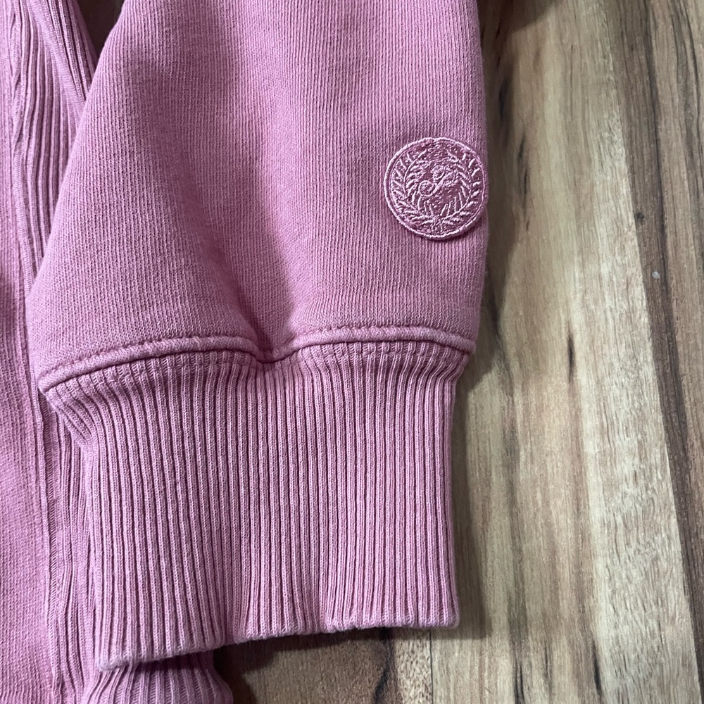 PINK VS Mauve Hoodie with embroidered patch Sz S - Picture 4 of 7